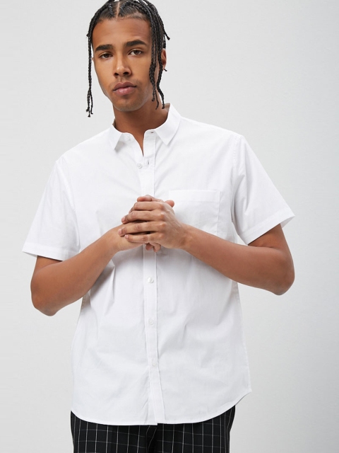 

FOREVER 21 Men White Casual Shirt