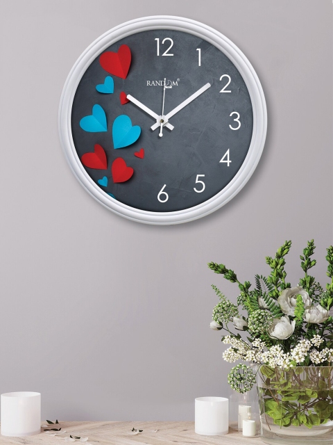 

RANDOM White & Grey Printed Contemporary Wall Clock
