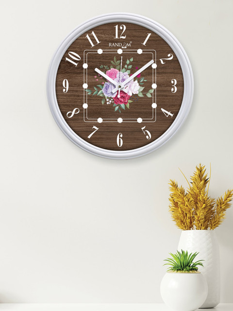 

RANDOM Brown Printed Contemporary Wall Clock