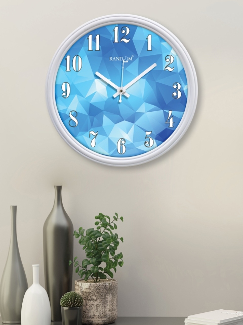 

RANDOM Blue & White Printed Contemporary 30.48 Cm Wall Clock