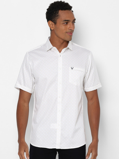 

Allen Solly Men White Slim Fit Printed Casual Shirt