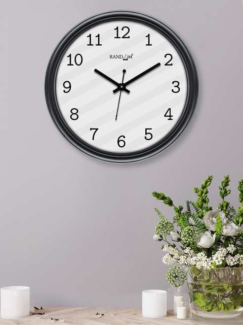 

RANDOM White & Black Printed Contemporary Wall Clock
