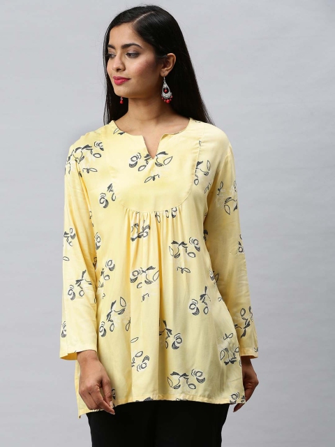 

Soch Yellow & Beige Printed Tunic
