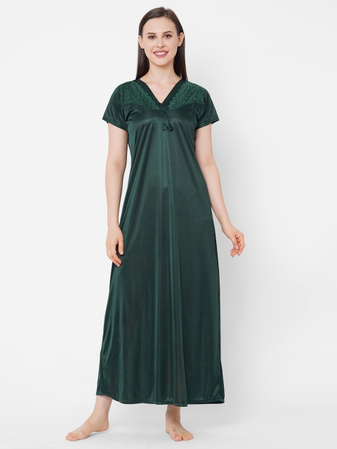 

Juliana Dream Women Green Satin Nightdress