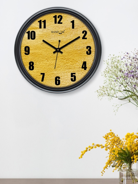 

RANDOM Yellow & Black Contemporary Wall Clock