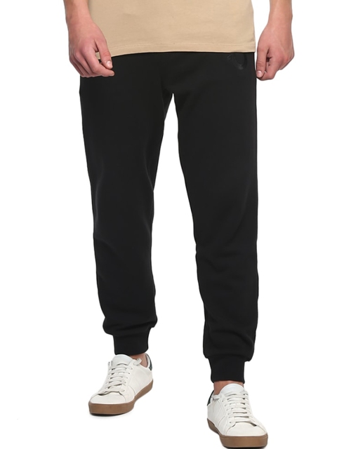 

True Religion Men Black Solid Cotton Joggers