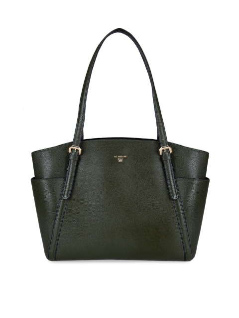 

Da Milano Green Leather Structured Shoulder Bag