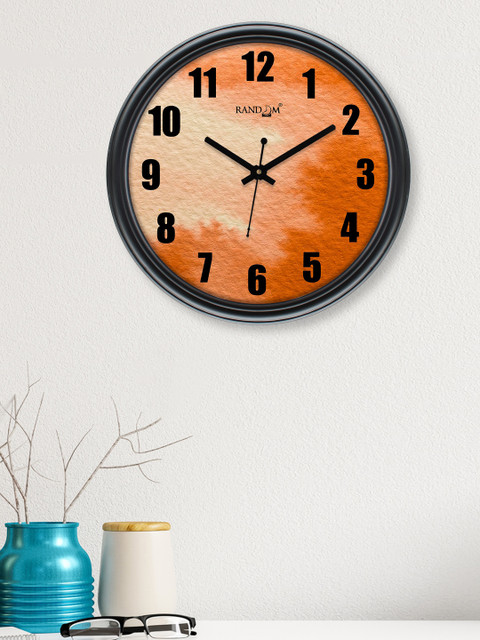 

RANDOM Orange & Black Printed Contemporary 30.48 Cm Wall Clock