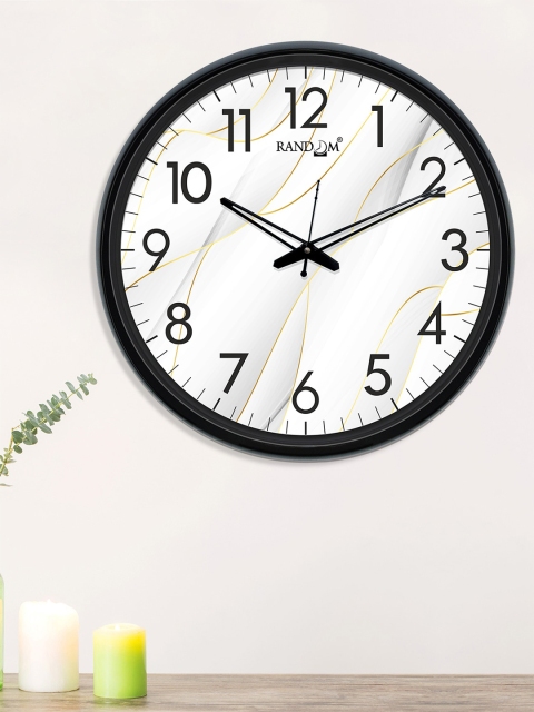 

RANDOM White & Black Printed Contemporary Wall Clock