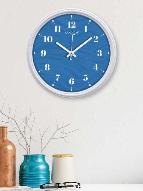 

RANDOM Blue & White Contemporary 30.48 cm Wall Clock