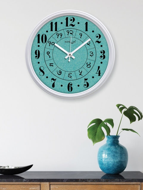 

RANDOM Sea Green & White Printed Contemporary Wall Clock