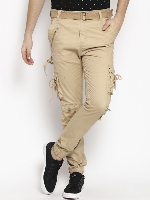 

V2 Value & Variety Men Beige Cargos Trousers