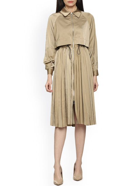 

Karl Lagerfeld Women Brown Shirt Midi Dress