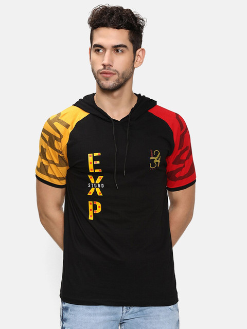 

V2 Value & Variety Men Black Typography Printed Cotton T-shirt