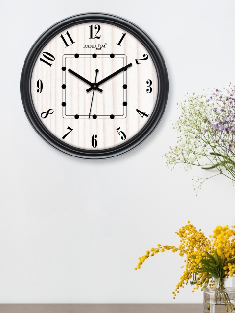 

RANDOM White & Black Printed Contemporary 30 cm Analogue Wall Clock