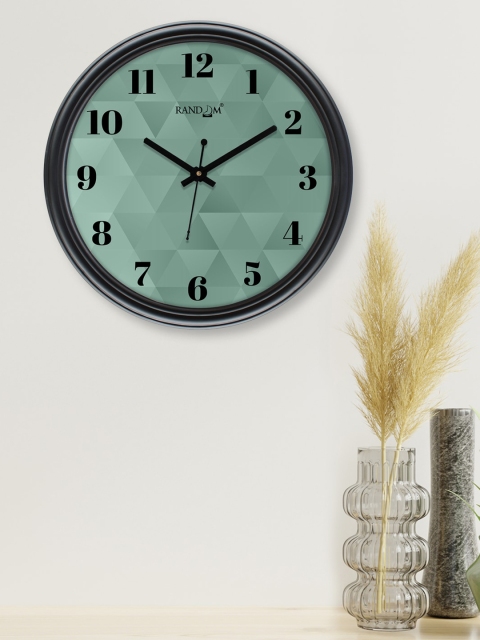 

RANDOM Black & Green Printed Contemporary Wall Clock
