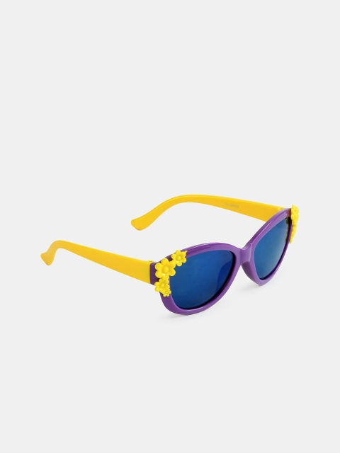 

DukieKooky Girls Blue Lens & Yellow Cateye Sunglasses with UV Protected Lens - 900364