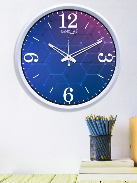 

RANDOM Blue & White Printed Contemporary Wall Clock