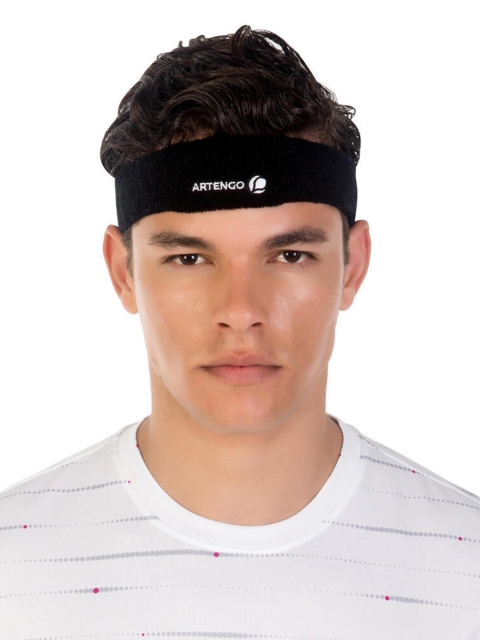 Artengo By Decathlon Black Solid TB 100 Tennis Headband