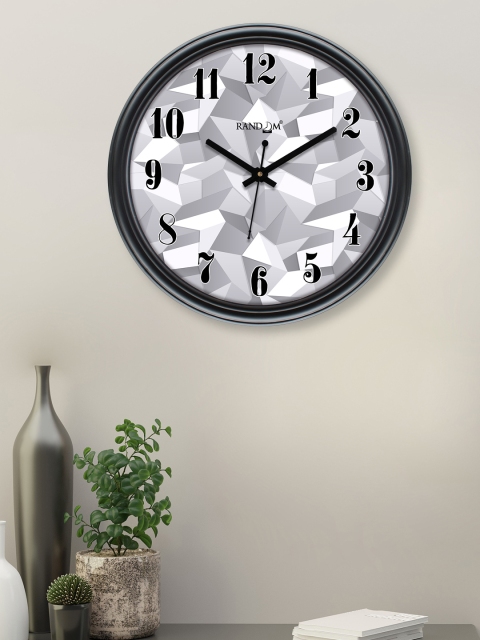 

RANDOM Grey & White Printed 30 cm Contemporary Wall Clock