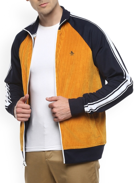 

Original Penguin Men Yellow & Black Colourblocked Jacket