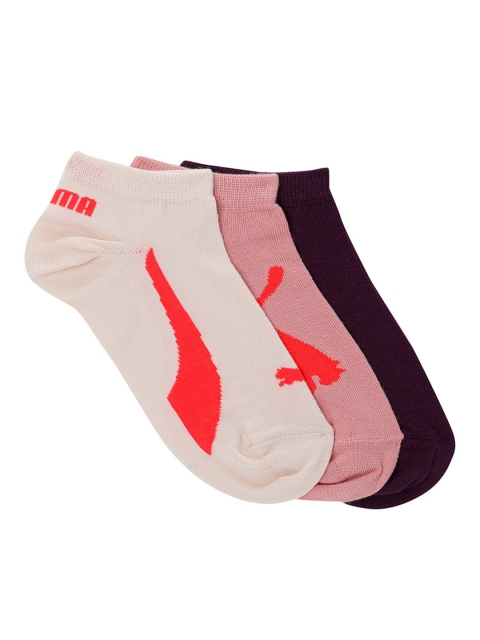 

Puma Pack of 3 Cotton Ankle Length Socks, Pink