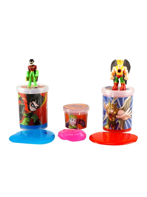 

DC Kids Blue & Red Slime Robin & Hawkman With Liquid Slime