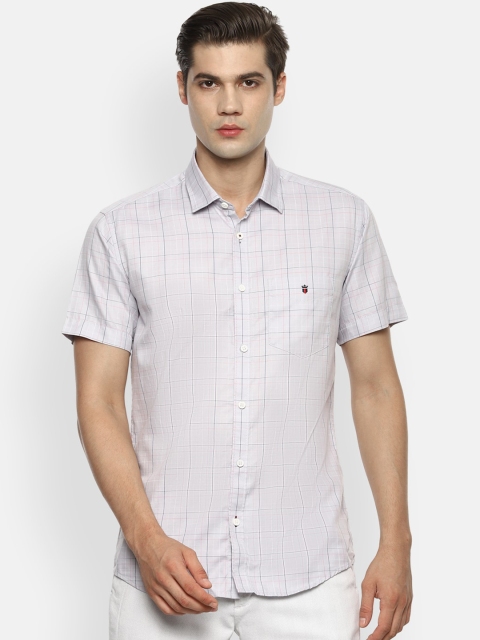 

Louis Philippe Sport Men Grey Slim Fit Tartan Checks Checked Cotton Casual Shirt