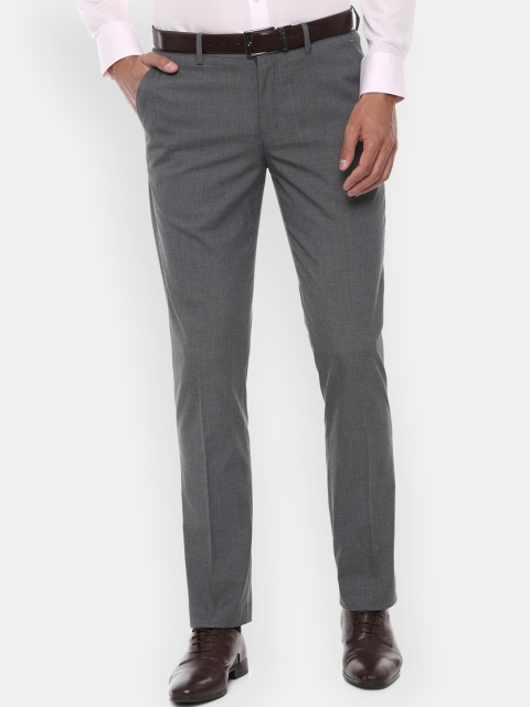 

Louis Philippe Men Grey Slim Fit Formal Trousers