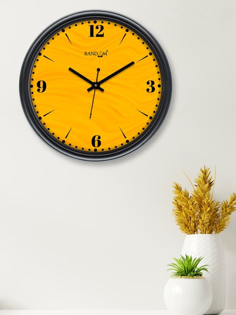 

RANDOM Black & Yellow Contemporary Wall Clock