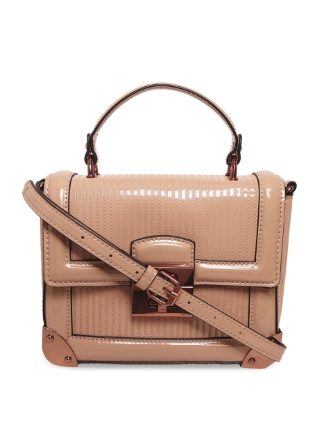 

ALDO Women Beige PU Structured Satchel