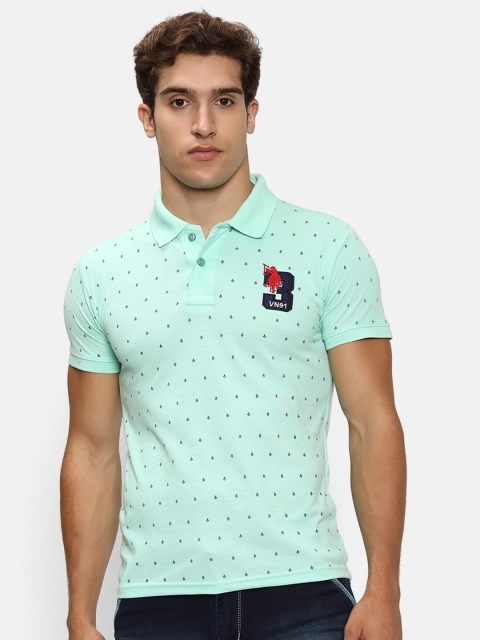 

V2 Value & Variety Men Green Printed Polo Collar T-shirt