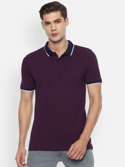 

Van Heusen Sport Men Purple Polo Collar T-shirt