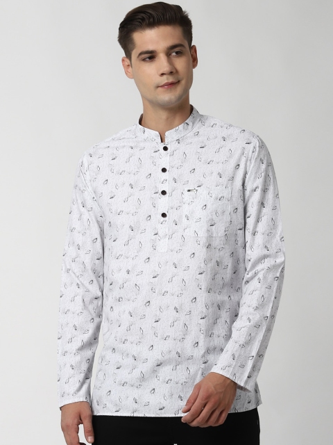 

Peter England Men White Printed Kurta