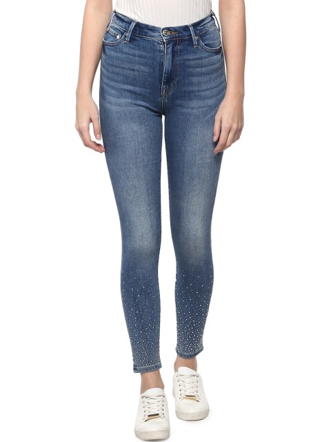 

True Religion Women Blue High-Rise Light Fade Jeans