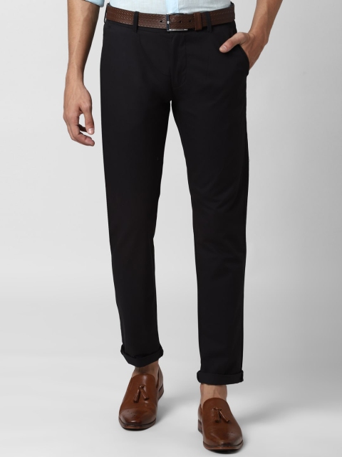 

Peter England Casuals Men Black Slim Fit Regular Trousers