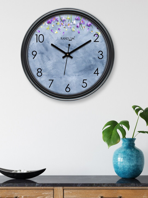 

RANDOM Grey & Black Printed Contemporary Wall Clock 30 cm