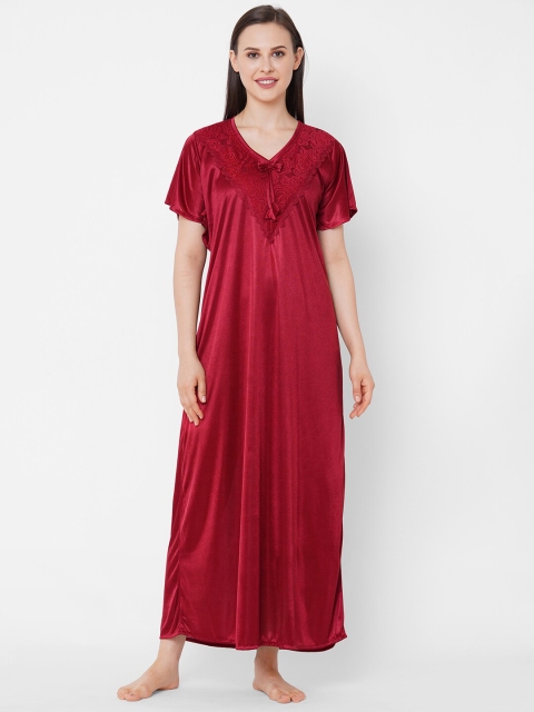 

Juliana Dream Red Maxi Satin Nightdress