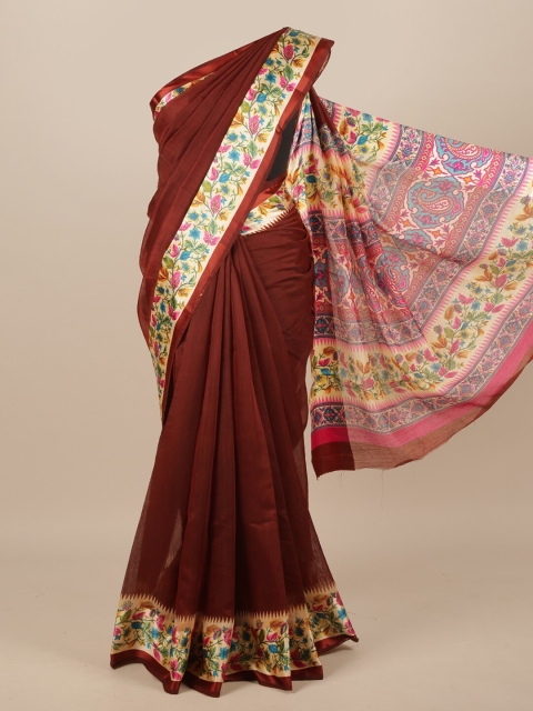 

Pothys Maroon Jute Silk Saree