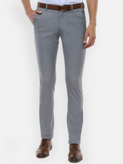 

Louis Philippe Men Grey Slim Fit Formal Trousers