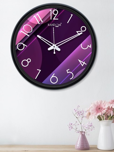 

RANDOM Purple Printed Contemporary 30.48 cm Wall Clock