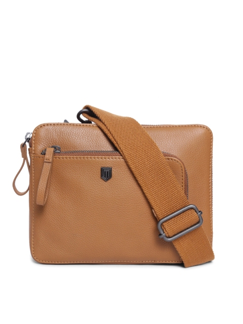 

TOM LANG LONDON Unisex Tan Brown Textured Messenger Bag