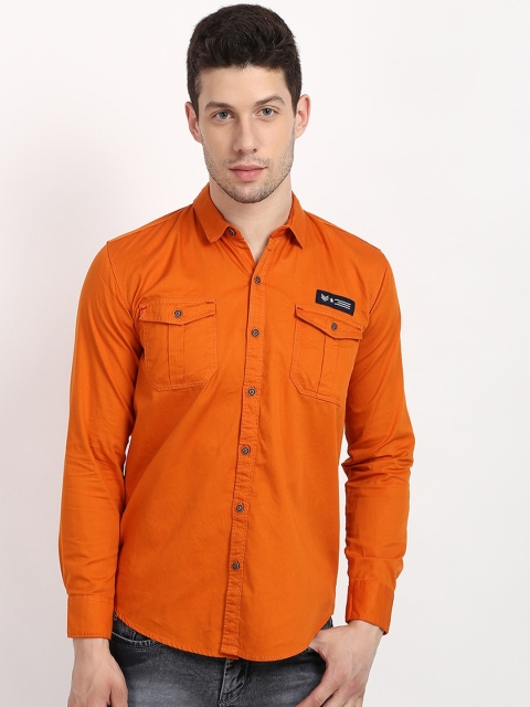 

V2 Value & Variety Men Orange Cotton Casual Shirt