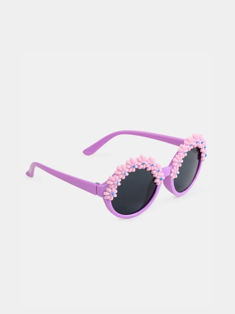 

DukieKooky Girls Black Lens & Purple Round Sunglasses with UV Protected Lens 900325