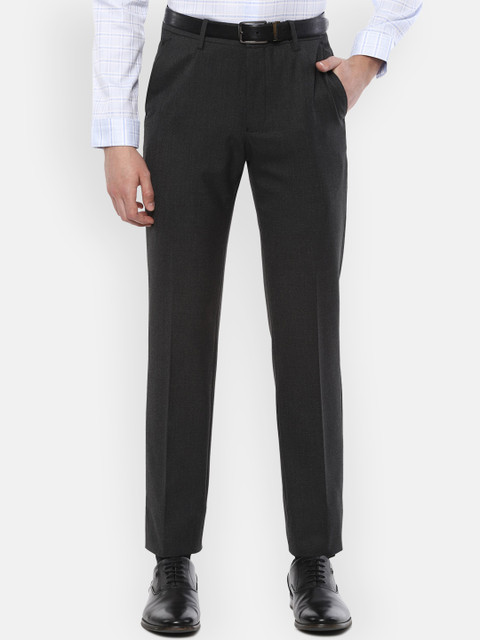 

Louis Philippe Men Black Slim Fit Formal Trousers
