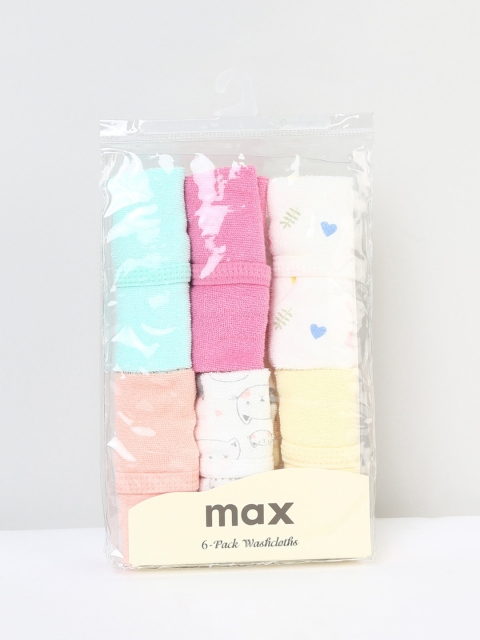 

max Girls Pack Of 6 Cotton Napkins, White