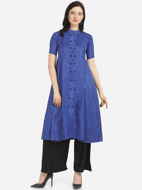 

SAADHVI Women Blue Kurta with Palazzos