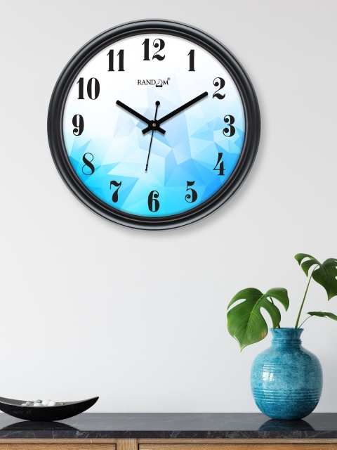 

RANDOM Blue & White Printed Contemporary 30.4 cm Analogue Wall Clock