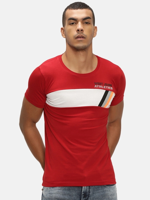 

V2 Value & Variety Men Red Printed Round Neck T-shirt