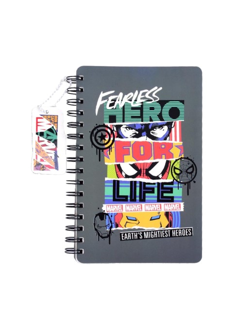 

Doodle Grey & Black Disney Avengers Superhero Tag Diary